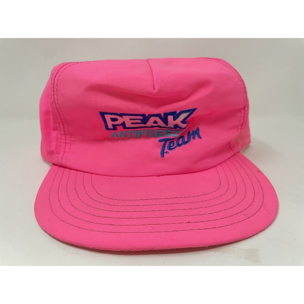 Peak Antifreeze Team Pink Vintage Embroidered Logo Trucker Hat Snapback